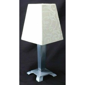 Ambria Votive Candle Holder Table Lamp With Cream Colored Shade